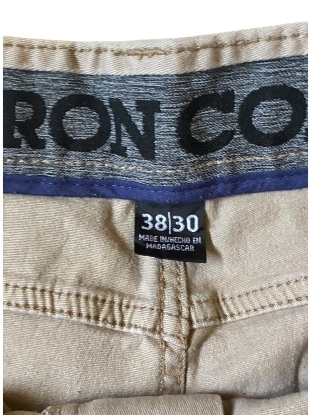 Iron Co Mens Burlap Brown Casual Pants Size 38x30 Cotton & Spandex Blend Comfort - Picture 14 of 16